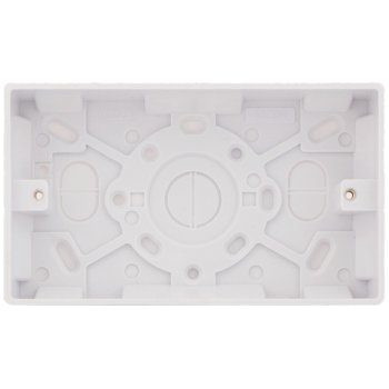 Selectric Smooth 2 Gang 35mm Surface Pattress Box