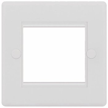 Selectric Smooth 1 Gang Euro Plate with Twin Aperture