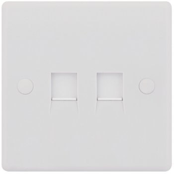 Selectric Smooth 2 Gang RJ45 Socket