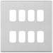 Selectric 5M-Plus GRID360 Satin Chrome 8 Gang Faceplate