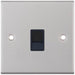 Selectric 5M Satin Chrome 1 Gang RJ11 Socket with Black Insert