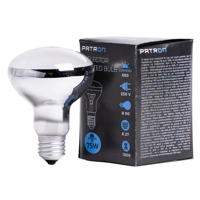 Patron - 05421 Reflector Bulb E27 75W R80 230V FR
