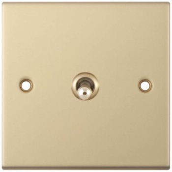 Selectric 5M Satin Brass 1 Gang 10A 2 Way Toggle Switch