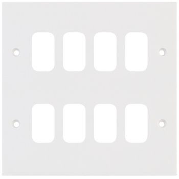 Selectric Square GRID360 8 Gang Faceplate