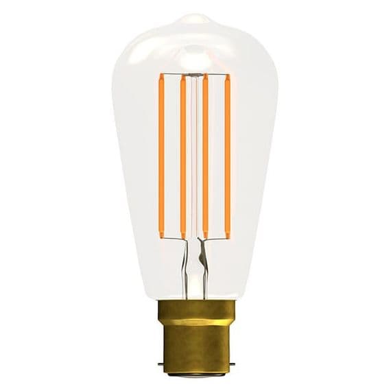 Bell 60777 3.3W LED Filament Squirrel Cage Clear Dimmable - BC, 2700K 470lm