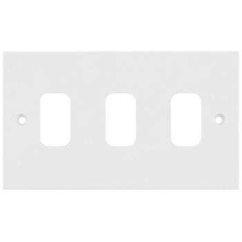 Selectric Square GRID360 3 Gang Faceplate