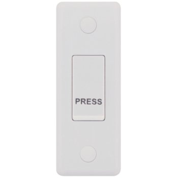Selectric Smooth 1 Gang 10A Push to Make Architrave Switch