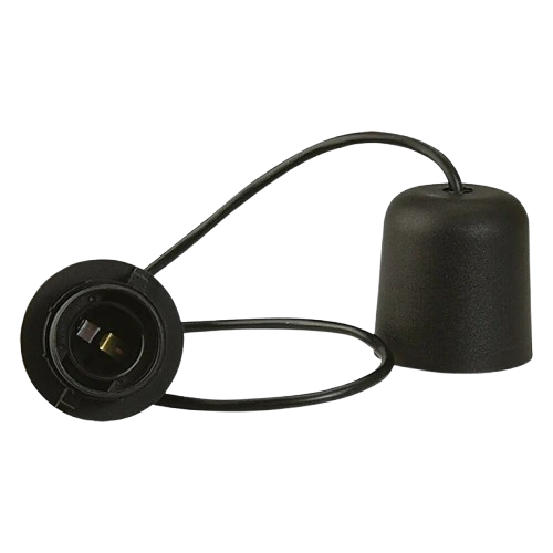 Thorgeon - 19024 Pendant Lamp Holder 70 cm, 60 W, E27, black, plastic
