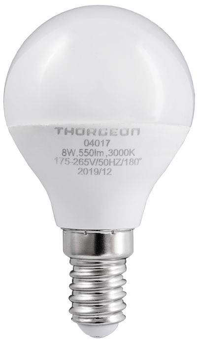 Thorgeon - 04017 LED Light bulb 8W E14 P45 3000K 550lm
