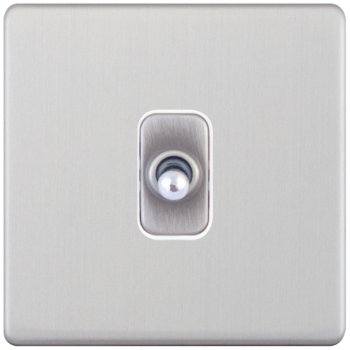 Selectric 5M-Plus Satin Chrome 1 Gang 10A Intermediate Toggle Switch