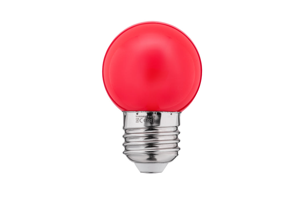 Thorgeon - 05238 LED Color Bulb 1W E27 G45 240V 10Lm PC red