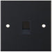 Selectric 5M Matt Black 1 Gang RJ11 Socket with Black Insert