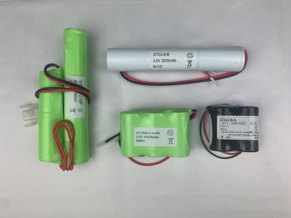 C Size Emergency Batteries Ni-Cd and Ni-Mh 2.8Ah or 4.5Ah C Cell Ni-Cd and Ni-Mh Batteries and Battery Packs Easy Control Gear - Easy Control Gear