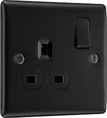 BG Nexus NFB21B Matt Black 13A 1 Gang Double Pole Switched Socket