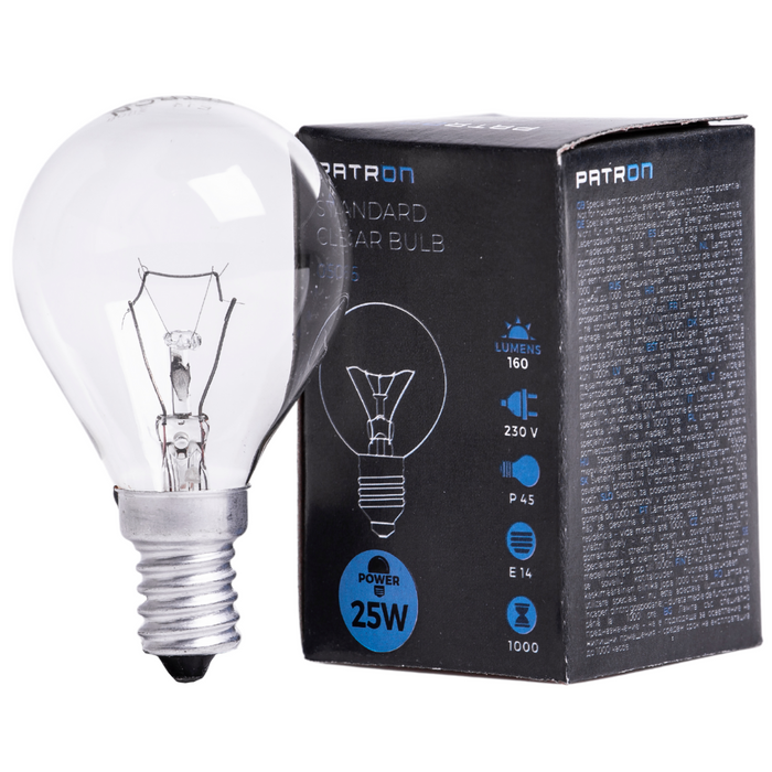 Patron - 05066 Incandescent Bulb E14 25W P45 230V CL