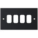 Selectric 5M GRID360 Matt Black 4 Gang Faceplate