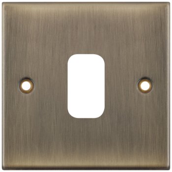 Selectric 5M GRID360 Antique Brass 1 Gang Faceplate