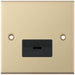Selectric 5M Satin Brass 13A Fused Connection Unit with Black Insert