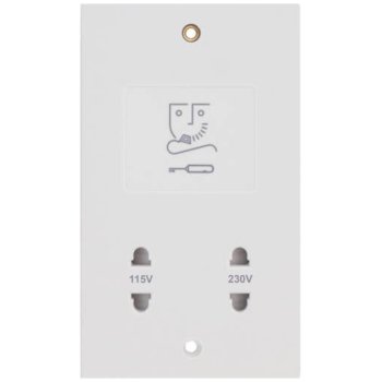 Selectric Square LG9870 Dual Voltage 115V/230V Shaver Socket