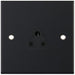 Selectric 5M Matt Black 1 Gang 2A Round Pin Socket with Black Insert