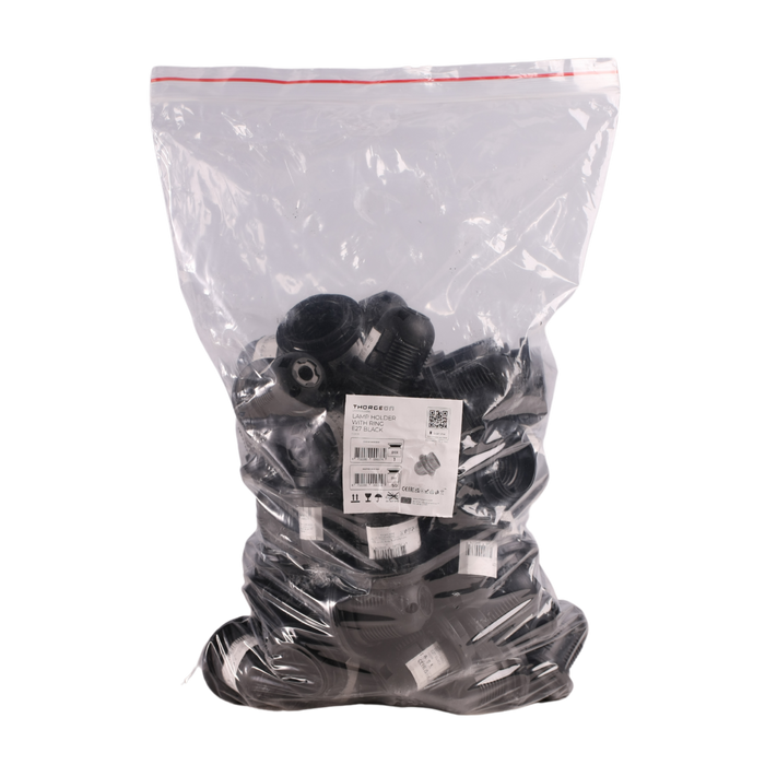 Thorgeon - 19008 Lamp Holder with Ring E27 Black (50pcs bag)