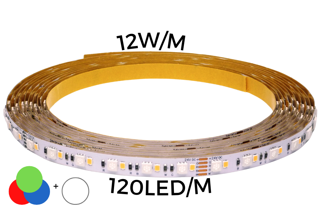 Thorgeon - 16042 LED strip 24W/m 120led/m RGB+CW 4000K IP20 24V 60'000h CRI>90 (5m)