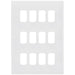 Selectric Smooth GRID360 12 Gang Faceplate