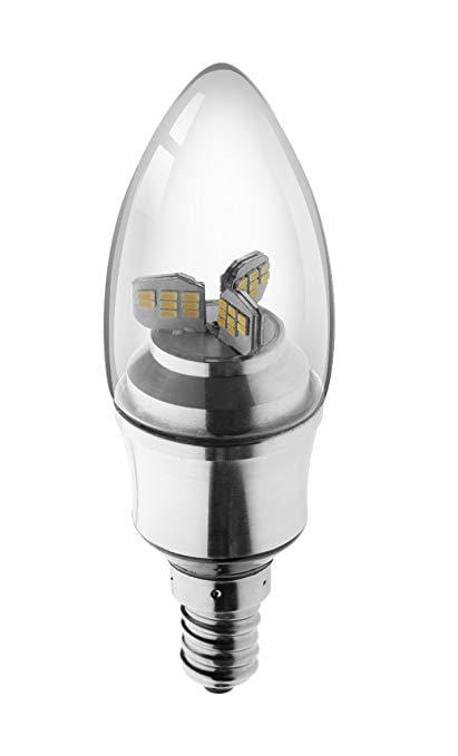 Kosnic KTC5.5CND/E14-SLV-N30  5.5W LED E14/SES Candle Warm White