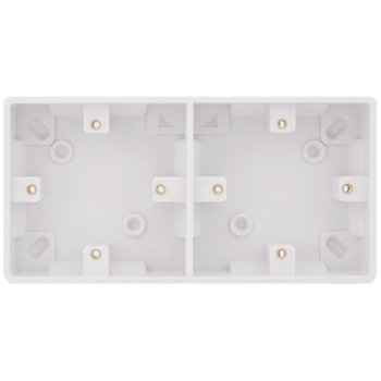 Selectric Smooth Dual 1 Gang 25mm Surface Pattress Box