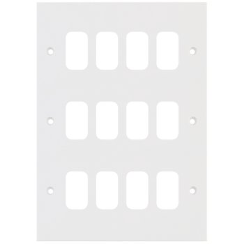 Selectric Square GRID360 12 Gang Faceplate