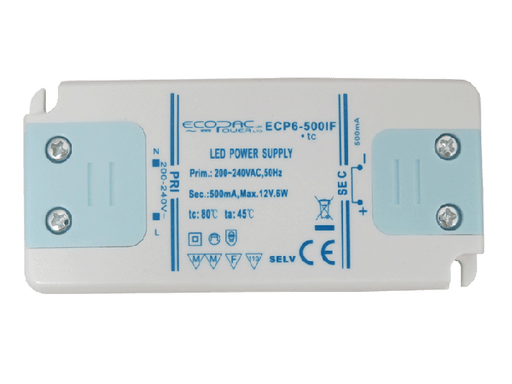 ECP6-500IF - Ecopac LED Driver ECP6-500IF 6W 500mA LED Driver Easy Control Gear - Easy Control Gear