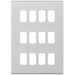 Selectric 5M-Plus GRID360 Satin Chrome 12 Gang Faceplate