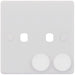Selectric Smooth 1 Gang Twin Aperture Dimmer Plate with Matching Knobs