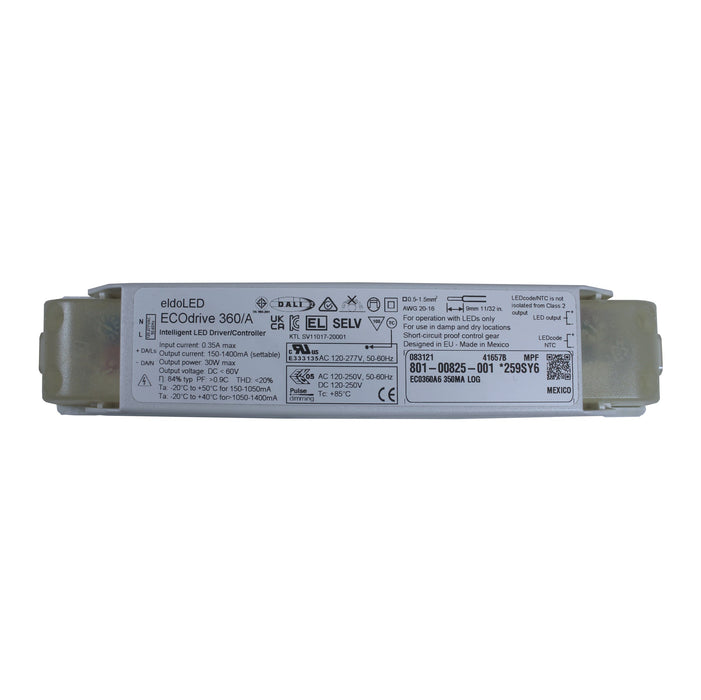 eldoLED ECOdrive 360/A6 - 30w DALI dimmable constant current LED driver with configuration - DISCONTINUED
