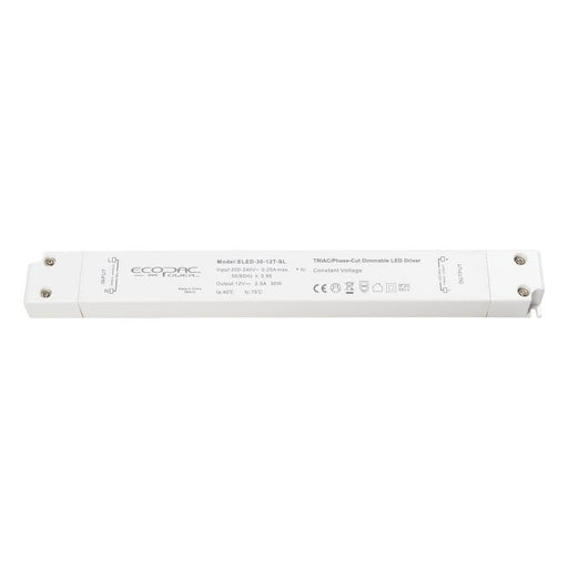 ELED-30P-T-SLS - Ecopac ELED-30P-T-SLS Series Slimline TRIAC Dimmable LED Driver 30W LED Driver Easy Control Gear - Easy Control Gear