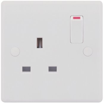 Selectric Smooth 1 Gang 13A DP Switched Socket