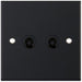 Selectric 5M Matt Black 2 Gang 10A 2 Way Toggle Switch