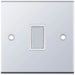 Selectric 5M Polished Chrome 1 Gang 20A DP Switch with White Insert