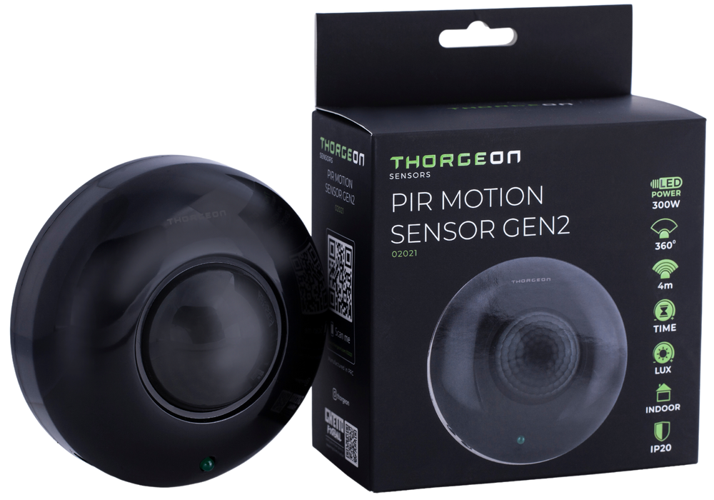Thorgeon - 02021 PIR Motion Sensor 6m 300W IP20 black