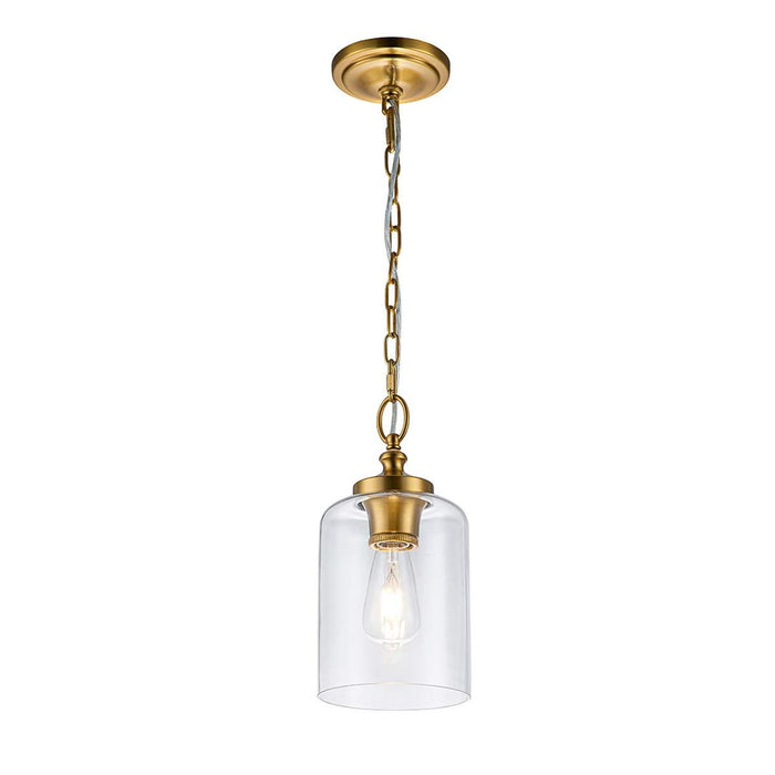 Elstead - FE/HOUNSLOW/P BB Hounslow 1 Light Mini Pendant Burnished Brass