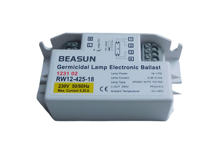 electronic ballast RW12-425-18 RW12-425-18A BEASUN 120V 230V 14-17W Lamp Electronic Ballasts for Lamp GPH287-357T5 TUV16W(230V)