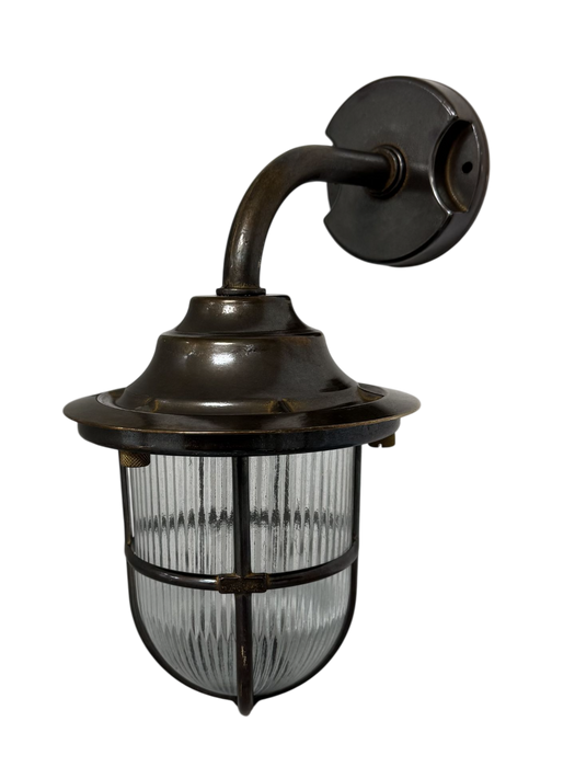 09122 Navigator Goose Neck Wall Lantern - Antique Brass