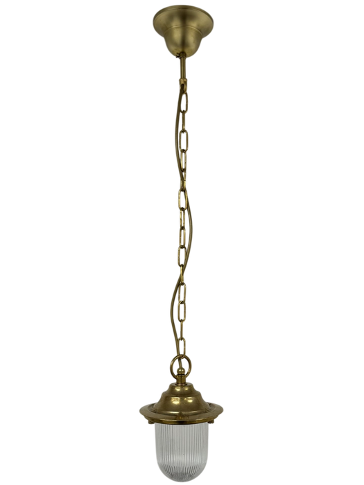 09149 Navigator Pendant Lantern Plain - Raw Brass