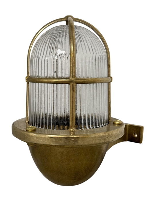 09184 Navigator Small Wall Lantern Uplight - Raw Brass
