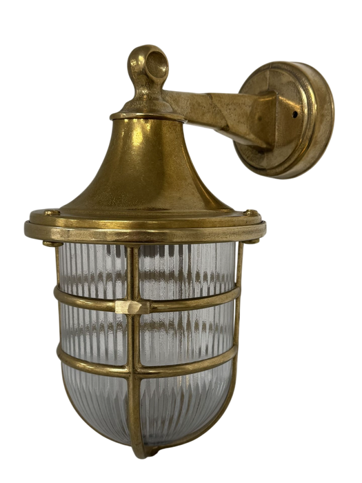 09129 Navigator Large Wall Lantern - Raw Brass