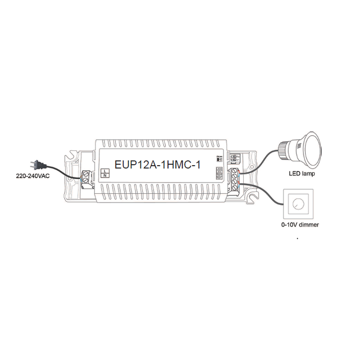 EUP12A-1HMC-1 - 1-10v Constant Current Dimming Driver LED Driver Easy Control Gear - Easy Control Gear