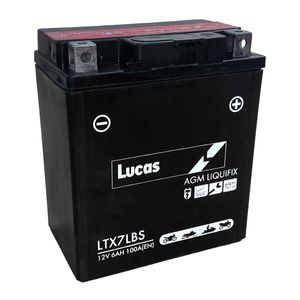LTX7L-BS LUCAS MOTORBIKE BATTERY LTX7LBS