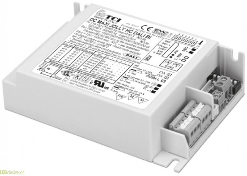 TCI 55w 1050ma MaxiJolly HC BI Dali Dimmable LED Driver (122417) LED Driver TCI - Easy Control Gear