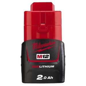 MILWAUKEE M12 12V 2.0 AH RED LITHIUM BATTERY - M12B2