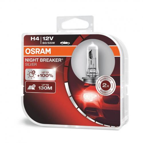 Osram 64193NBS-HCB 12V Night Breaker Laser  P43t Halogen H4 (472)  2 Halogen Bulbs